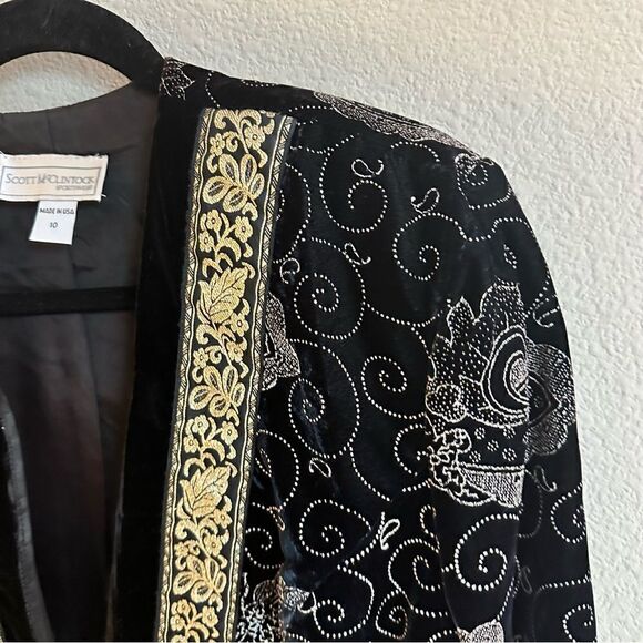 Vintage Scott McClintock | 10 | velvet black and gold ornate one of a kind - Picture 2 of 7